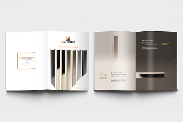 Custom Aluminium Profile Catalogue Design for Genesis Aluminium