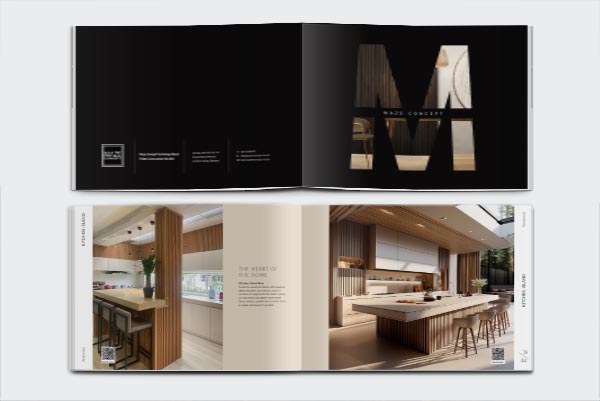 Architectural Wood Panel Catalog Design for Maze Concept